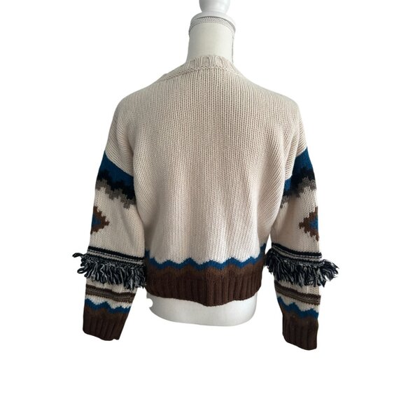 MAX MARA Weekend Baita Fringe Wool Alpaca Blend Sweater Size X Small - Picture 9 of 10